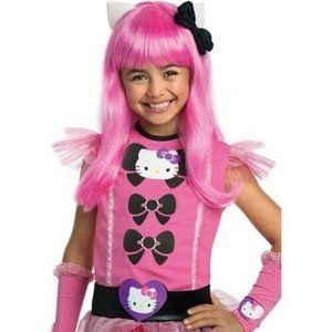Girl's Hello Kitty Pink Long Hair Wig Child Halloween Accessory HKCon HK NIP